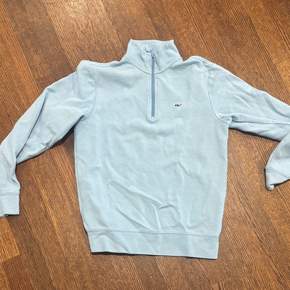 Vineyard Vines Sky Blue Zip-Up Sweater